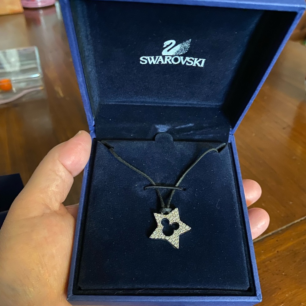 Swarovski Star Pendant with Mickey Mouse Necklace